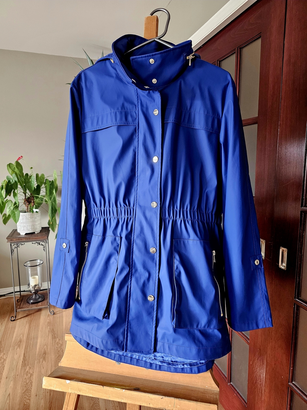 Renuar Vibrant Blue Women's Hooded Utility Anorak